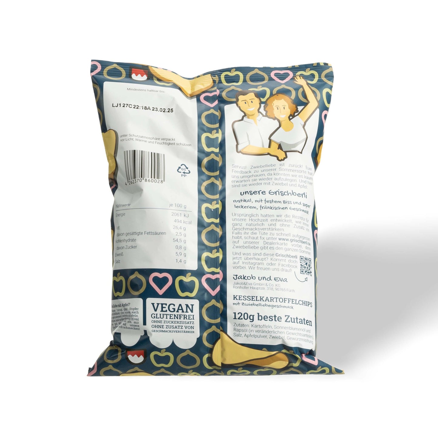 Fränkische Zwiebel-Kartoffelchips Tüte